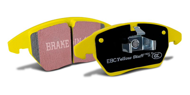 EBC Yellowstuff brake pad friction surface and backing plate detail, DP42427R