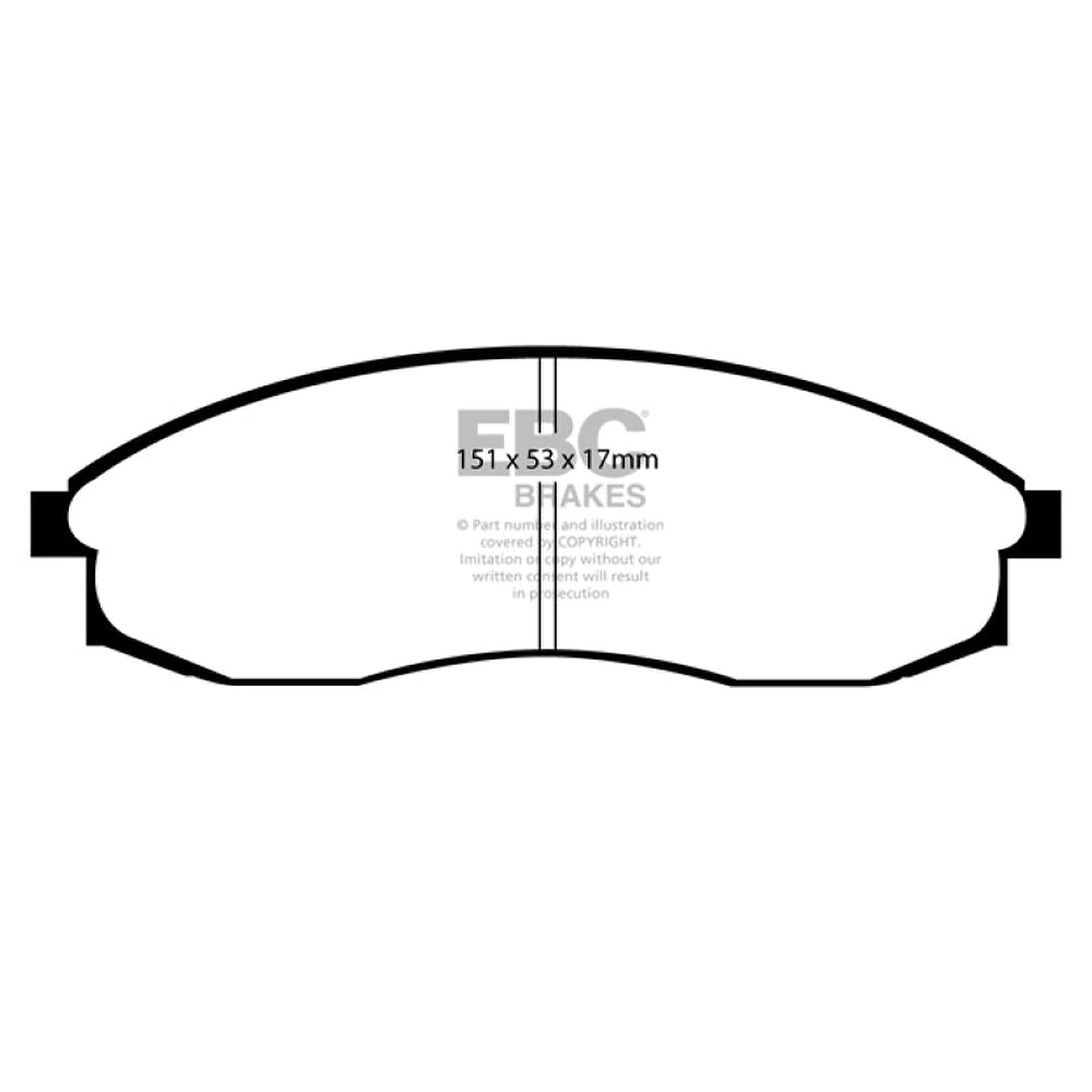 EBC DP41082R pad outline on white