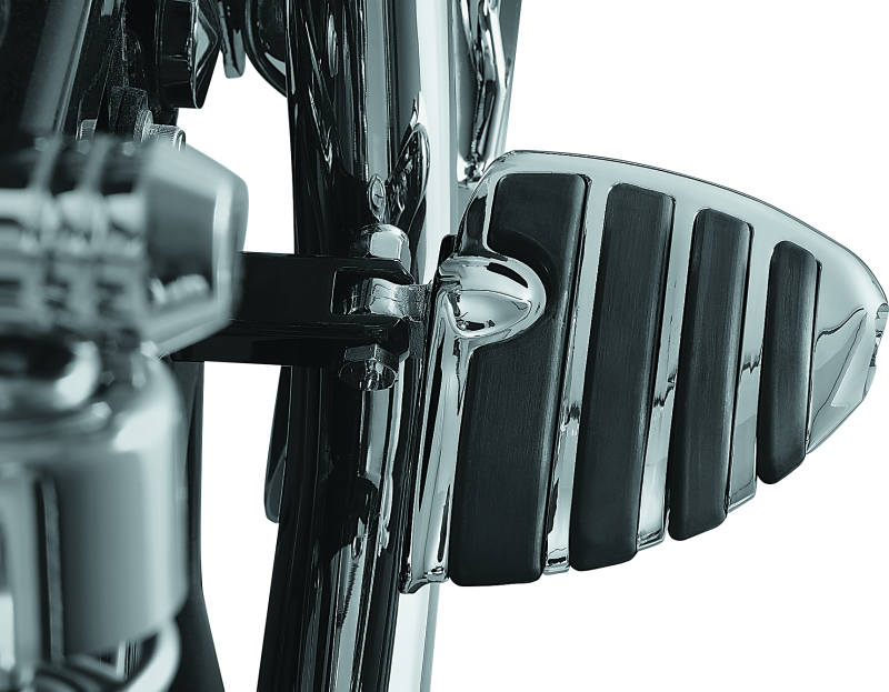 KUR4450-Kuryakyn ISO Wing Mini Boards With Male Mount Adapter Chrome-Running Boards-Kuryakyn