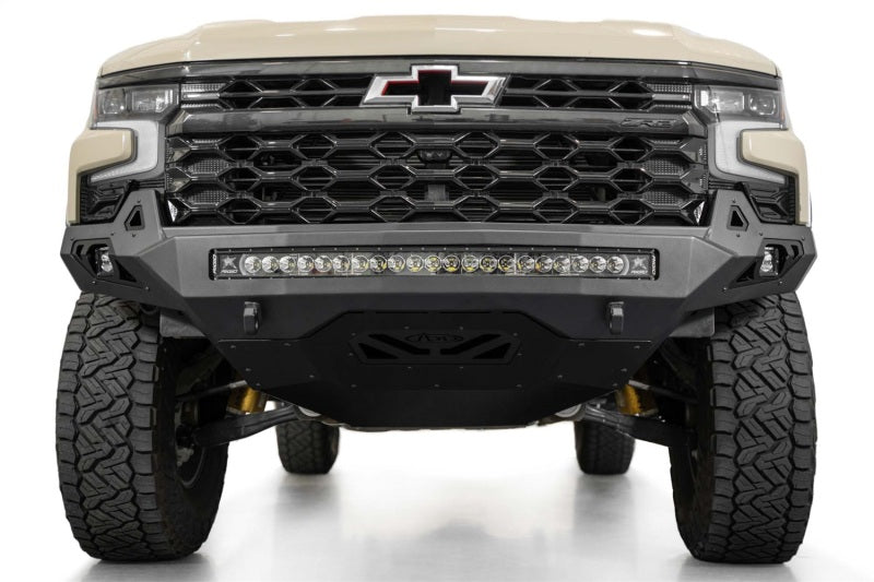ADDF120083030103-Addictive Desert Designs 2022+ Chevy Silverado 1500 ZR2 Stealth Fighter Front Bumper-Bumpers - Steel-Addictive Desert Designs