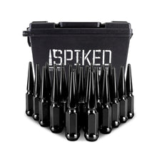 Load image into Gallery viewer, MISMMLG-SP1415-24BK-Mishimoto Mishimoto Steel Spiked Lug Nuts M14 x 1.5 24pc Set Black-Lug Nuts-Mishimoto