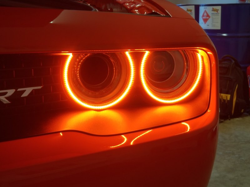 Oracle 15-21 Dodge Challenger Dynamic Surface Mount Headlight Halo Kit - ColorSHIFT - Dynamic-Fog Lights-ORACLE Lighting
