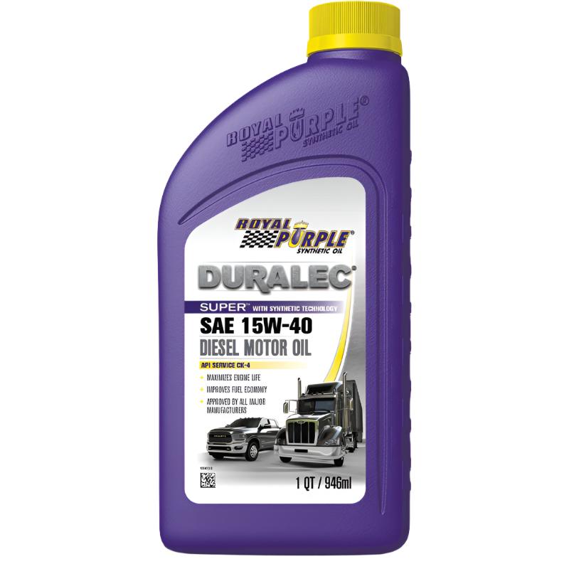 RLP06154-Royal Purple Duralec Super Diesel 15W-40 CK-4 Motor Oil - 1 Quart-Motor Oils-Royal Purple