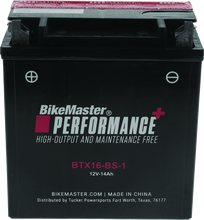Load image into Gallery viewer, BKM781327-BikeMaster BTX16-BS-1 Battery-Batteries-Bike Master