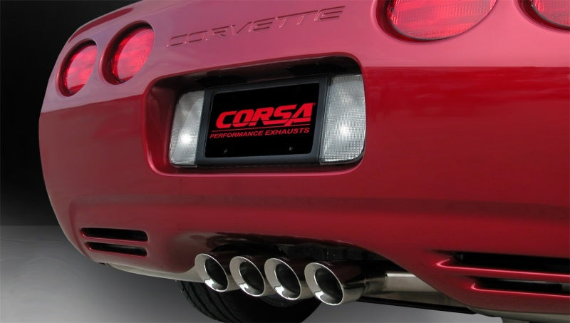 COR14139-Corsa 97-04 Chevrolet Corvette C5 Z06 5.7L V8 Polished Sport Axle-Back Exhaust-Axle Back-CORSA Performance