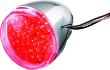 Load image into Gallery viewer, BKC493235-Bikers Choice Chrome LED Rear Billet Turn Signal Red Dual Circuit Clear Lens Universal Custom-Lights Corner-Bikers Choice