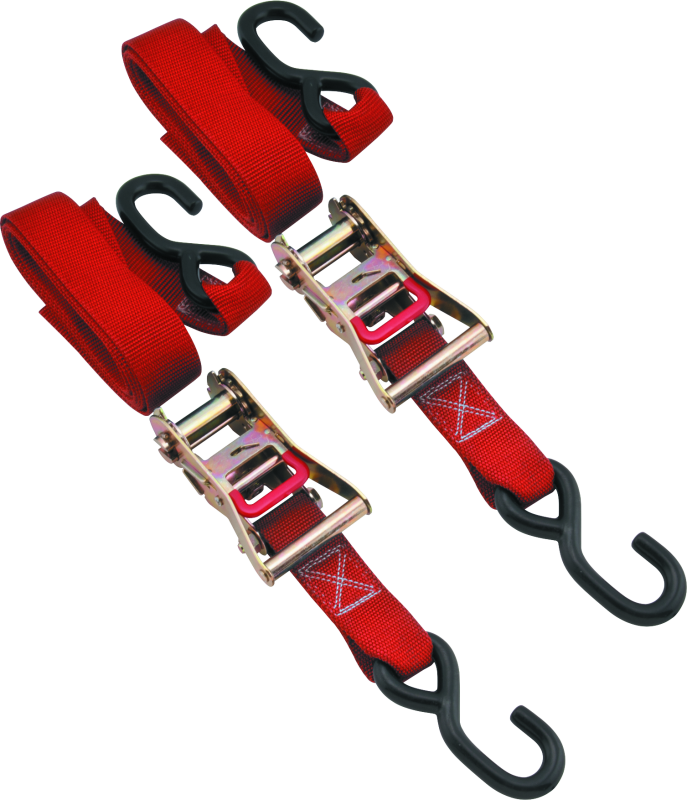 BKM100519-BikeMaster Tiedown 1-1/2 Ratchet - Red-Cargo Tie-Downs-Bike Master