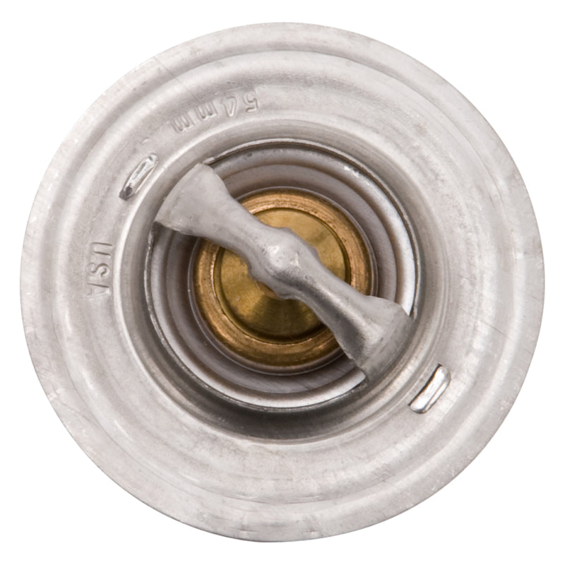 Edelbrock 8604 high-flow 53mm thermostat bridge-side view