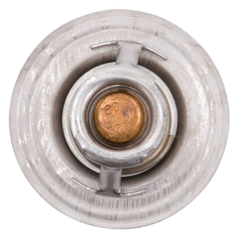 Edelbrock 8604 high-flow 53mm thermostat valve-side view with 180 degree marking