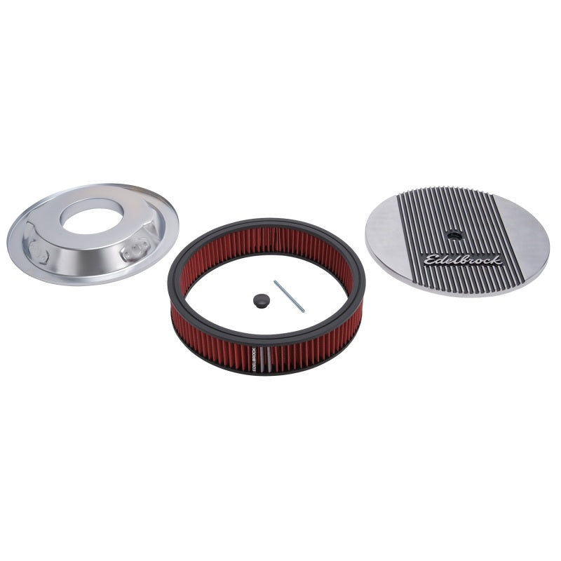 Edelbrock Air Cleaner Elite II 14In Diameter w/ 3In Element Polished - Black Ops Auto Works