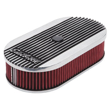 Load image into Gallery viewer, Edelbrock Air Cleaner Elite II Oval Single 4-Bbl Carb 2 5In Red Element Polished - Black Ops Auto Works