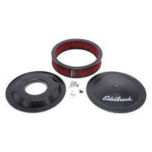 Load image into Gallery viewer, Edelbrock Air Cleaner Pro-Flo Series Round 14 In Diameter Cloth Element 3/8Indropped Base Black - Black Ops Auto Works