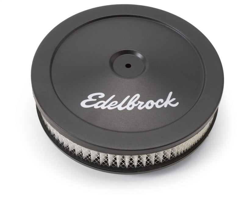 Edelbrock Air Cleaner Pro-Flo Series Round Steel Top Paper Element 10In Dia X 3 5In Black - Black Ops Auto Works