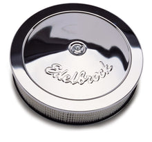 Load image into Gallery viewer, Edelbrock Air Cleaner Pro-Flo Series Round Steel Top Paper Element 14In Dia X 3 313In Chrome - Black Ops Auto Works