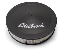 Load image into Gallery viewer, Edelbrock Air Cleaner Pro-Flo Series Round Steel Top Paper Element 14In Dia X 3 75In Dropped Base - Black Ops Auto Works