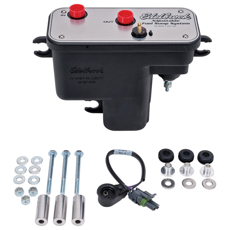 Edelbrock Fuel System Universal Fuel Sump Module Adjustable Fuel Sump Tank Only 255 LPH - Edelbrock 36032