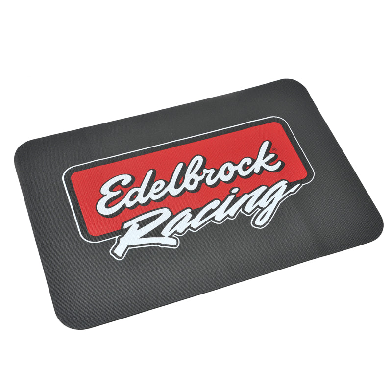 Edelbrock Racing Fender Cover - PVC Foam Mat - 2 Color Printed Edelbrock Racing Logo - Black Ops Auto Works