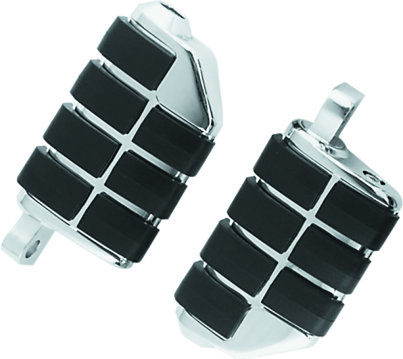 KUR8028-Kuryakyn Dually ISO Peg With Male Mount Adapter Chrome (Pair)-Footpegs-Kuryakyn