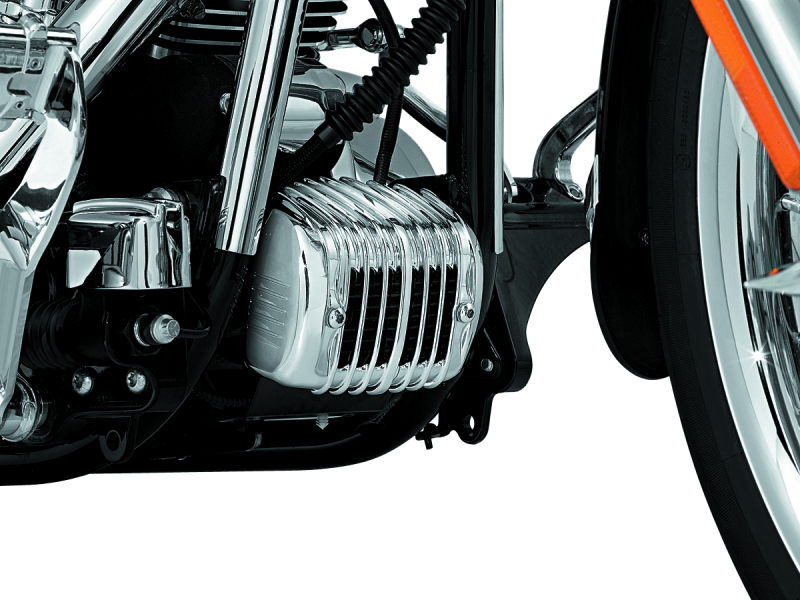 KUR7839-Kuryakyn Regulator Cover 01-17 Softail Chrome-Exterior Trim-Kuryakyn