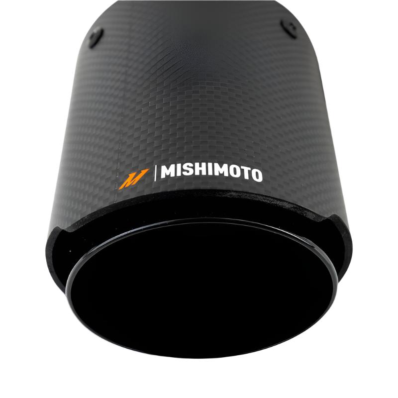 MISMMEXH-TIP-CF3BK-Mishimoto Carbon Fiber Muffler Tip 3in Inlet 4in Outlet Black-Muffler-Mishimoto