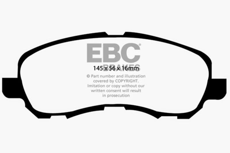 EBC 11-14 Chrysler 200 2.4 Ultimax2 Front Brake Pads-Brake Pads - OE-EBC