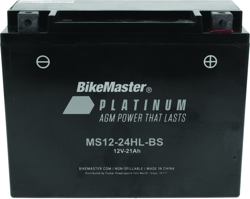 BKM780765-BikeMaster AGM Battery - MS12-24HL-BS-Batteries-Bike Master