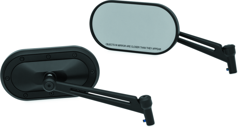 KUR1737-Kuryakyn Heavy Industry Mirrors Black-Rear View Mirrors-Kuryakyn