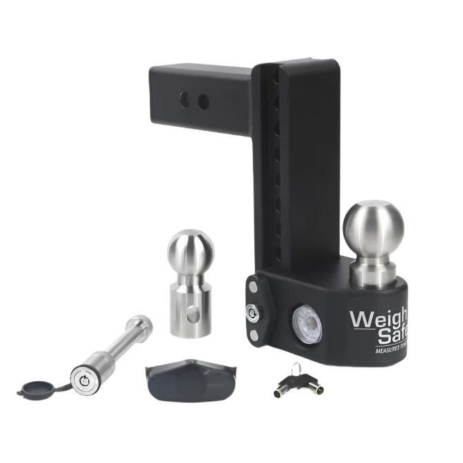 WEISWS8-2.5-KA-Weigh Safe 8in Drop Hitch w/Built-in Scale & 2.5in Shank (10K/22K GTWR) w/WS05 - Steel-Hitch Ball Mounts-Weigh Safe