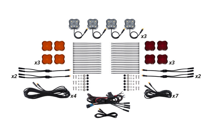 DIODD7746-Diode Dynamics Single-Color Rock Light Installer Kit (12-pack)-Light Accessories and Wiring-Diode Dynamics