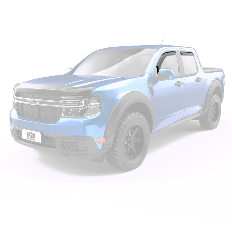 EGR 22-23 Ford Maverick Lariat XL XLT Front/Rear Window Visors - Dark Smoke Finish - EGR 573591