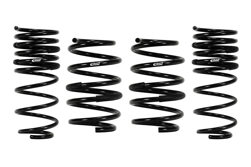 Close-up of Eibach progressive rate spring with powder coat finish