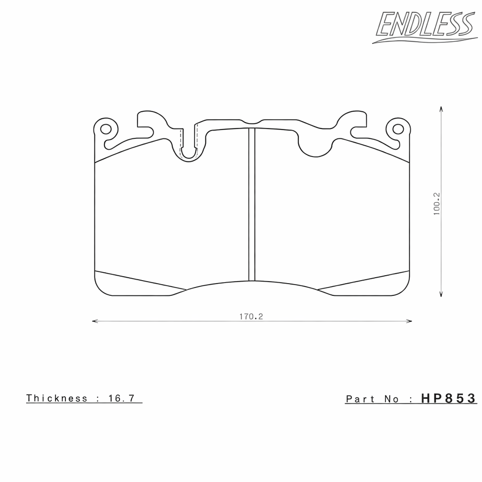 Endless Brake Pads HP853 - Endless HP853-W008