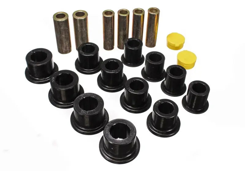 Energy Suspension 00-04 Ford Excursion 4WD / 99-04 F250/F350 4WD Black Front Leaf Spring Bushing Set - Black Ops Auto Works