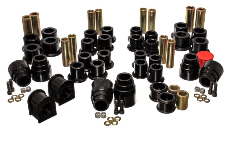 Energy Suspension 00-04 Ford Excursion 4WD Black Hyper-flex Master Bushing Set - Black Ops Auto Works