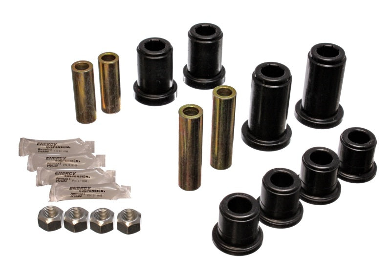 Energy Suspension 01-06 GM Silverado C2500 HD 2WD/K2500 HD 4WD Blk Front End Control Arm Bushing Set - Black Ops Auto Works