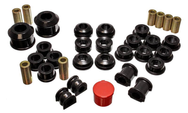 Energy Suspension 02-04 Acura RSX (includes Type S) Black Hyper-Flex Master Bushing Set - Black Ops Auto Works