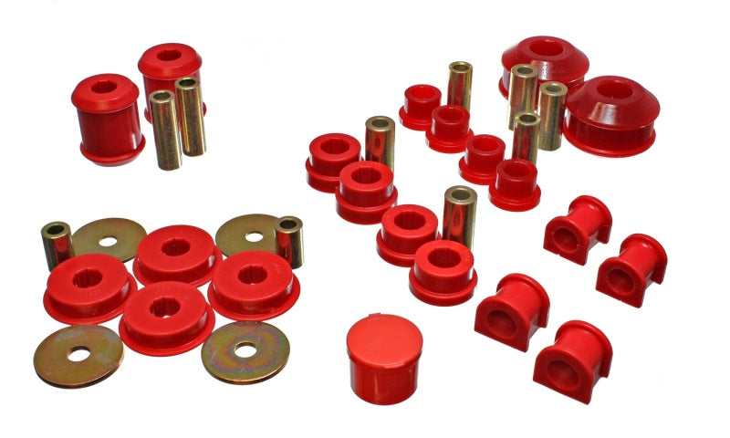 Energy Suspension 03-05 Mitsubishi Lancer EVO 8 Red Hyper-flex Master Bushing Set - Black Ops Auto Works