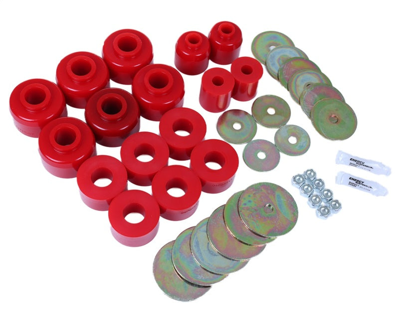 Energy Suspension 03-09 Toyota 4Runner/GX470 / 07-14 FJ Cruiser Red Body Mount Bushing Set - Black Ops Auto Works