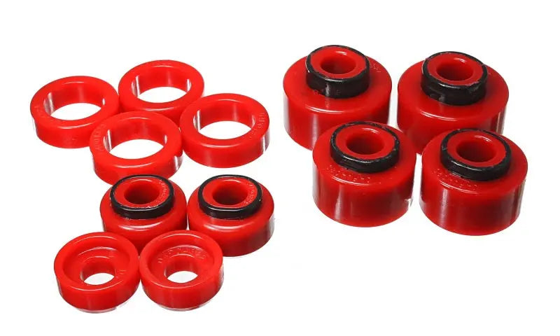 Energy Suspension 05-07 Ford F250/F350 2/4WD Red Body Mount Set - Black Ops Auto Works
