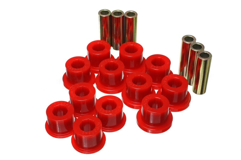 Energy Suspension 05-14 Toyota Tacoma Rear Leaf Spring Bushings - Red - Black Ops Auto Works