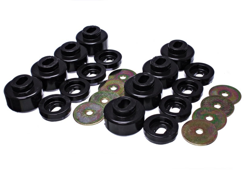 Energy Suspension 07-10 Chevy K2500/3500HD Body Mount Set - Black - Black Ops Auto Works