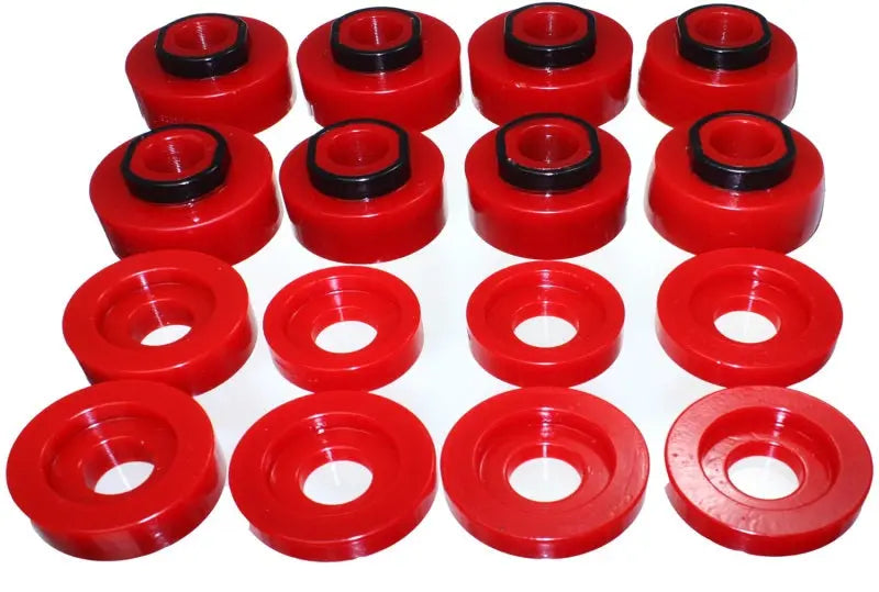 Energy Suspension 08-16 Ford F-250/F-350/F-450/F-550 Super Duty Crew Cab Red Body Mount Set - Black Ops Auto Works