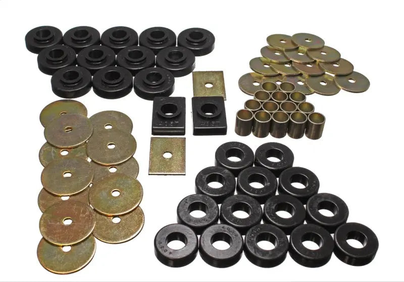 Energy Suspension 55-57 Chevy Full Size (Belair/Caprice/Impala) Black Body Mount Set - Black Ops Auto Works