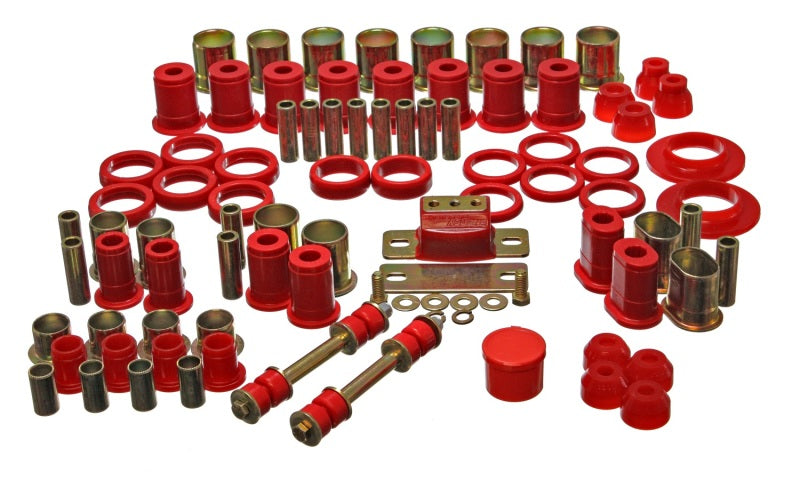 Energy Suspension 66-72 Oldsmobile Cutlass/442/F-85/Europa Red Hyper-flex Master Bushing Set - Black Ops Auto Works