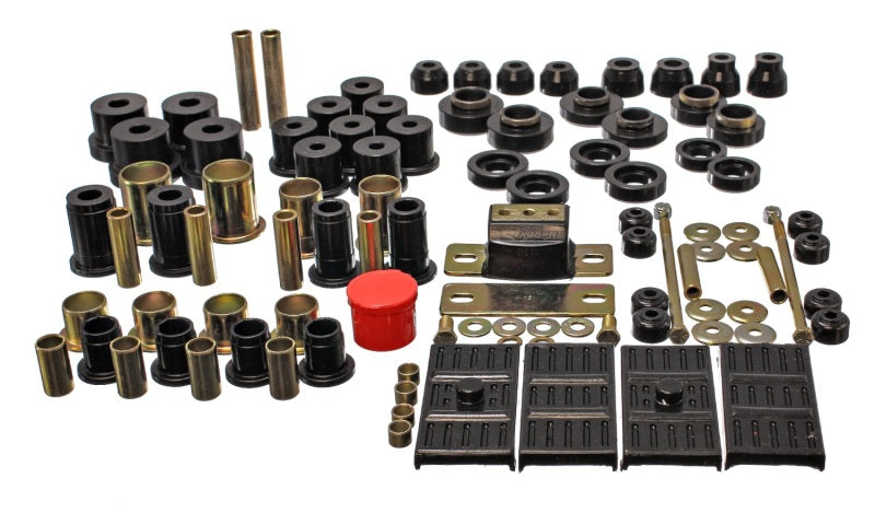 Energy Suspension 67-69 Chevrolet Camaro (w/mono leaf springs) Black Hyper-flex Master Bushing Set - Black Ops Auto Works