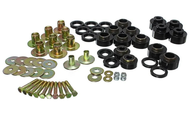 Energy Suspension 68-72 Chevy Chevelle/Monte Carlo/Malibu/El Camino Black Body Mount Set - Black Ops Auto Works