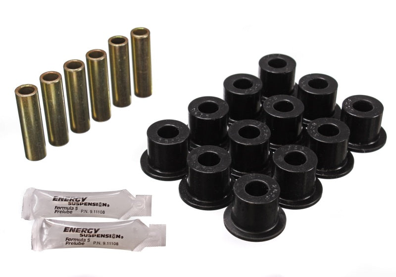 Energy Suspension 72-81 Scout II Black Front & Rear Leaf Spring Bushing Set - Black Ops Auto Works