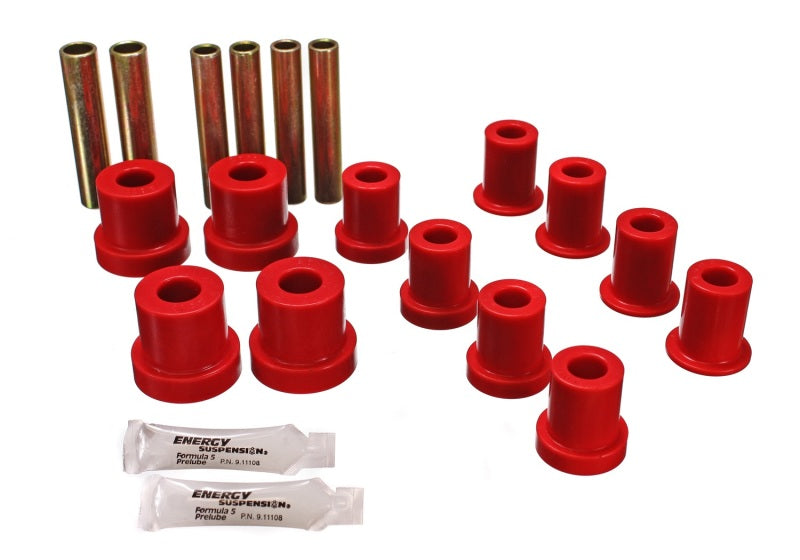 Energy Suspension 73-87 GM Denali XL/SUburban/Yukon XL 4WD Red Front Leaf Spring Bushing Set - Black Ops Auto Works