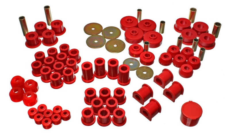 Energy Suspension 79-85 Toyota 4WD Pickup (Except T-100 & Tundra)  Red Hyper-Flex Master Bushing Set - Black Ops Auto Works