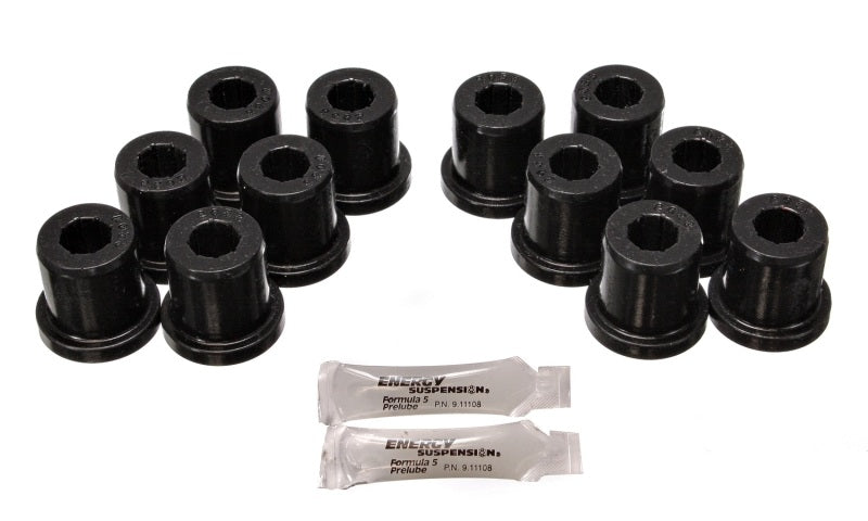 Energy Suspension 81-89 Toyota FJ40/FJ60 Landcruiser 2/4WD Blk Front & Rear Leaf Spring Bushing Set - Black Ops Auto Works
